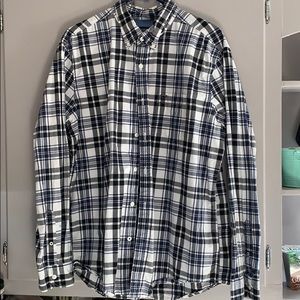 American eagle XL blue plaid button down